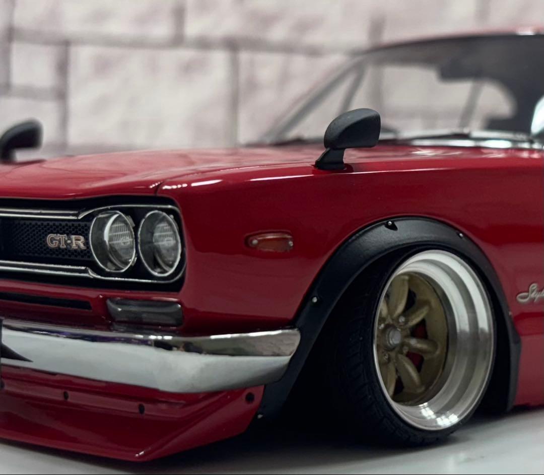 1/18イグニッションモデル ハコスカGTRワタナベ深リムカスタム　レッド