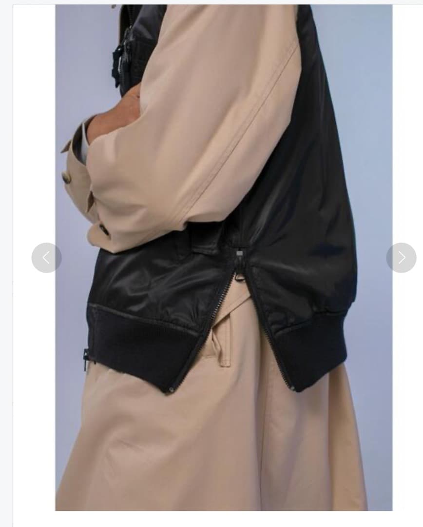 monkey time ベスト MA-1 黒 united arrows