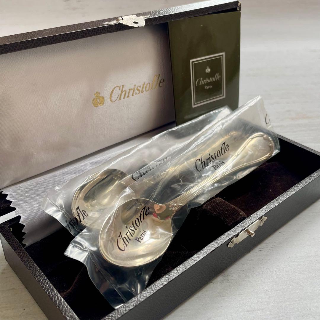 未使用Christofleクリストフル リュバン スプーン box入り2本セット