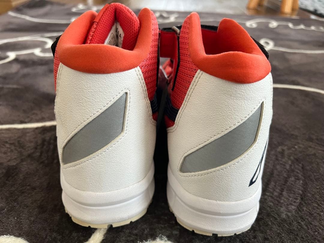 アシックス ハイカット安全靴 レッド/ホワイト