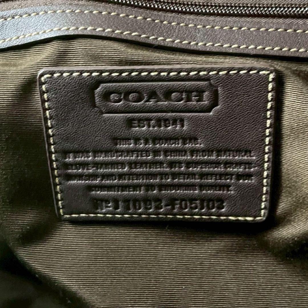 【極美品】コーチ 2way ボストンバッグ オールレザー ロゴ ブラウン
