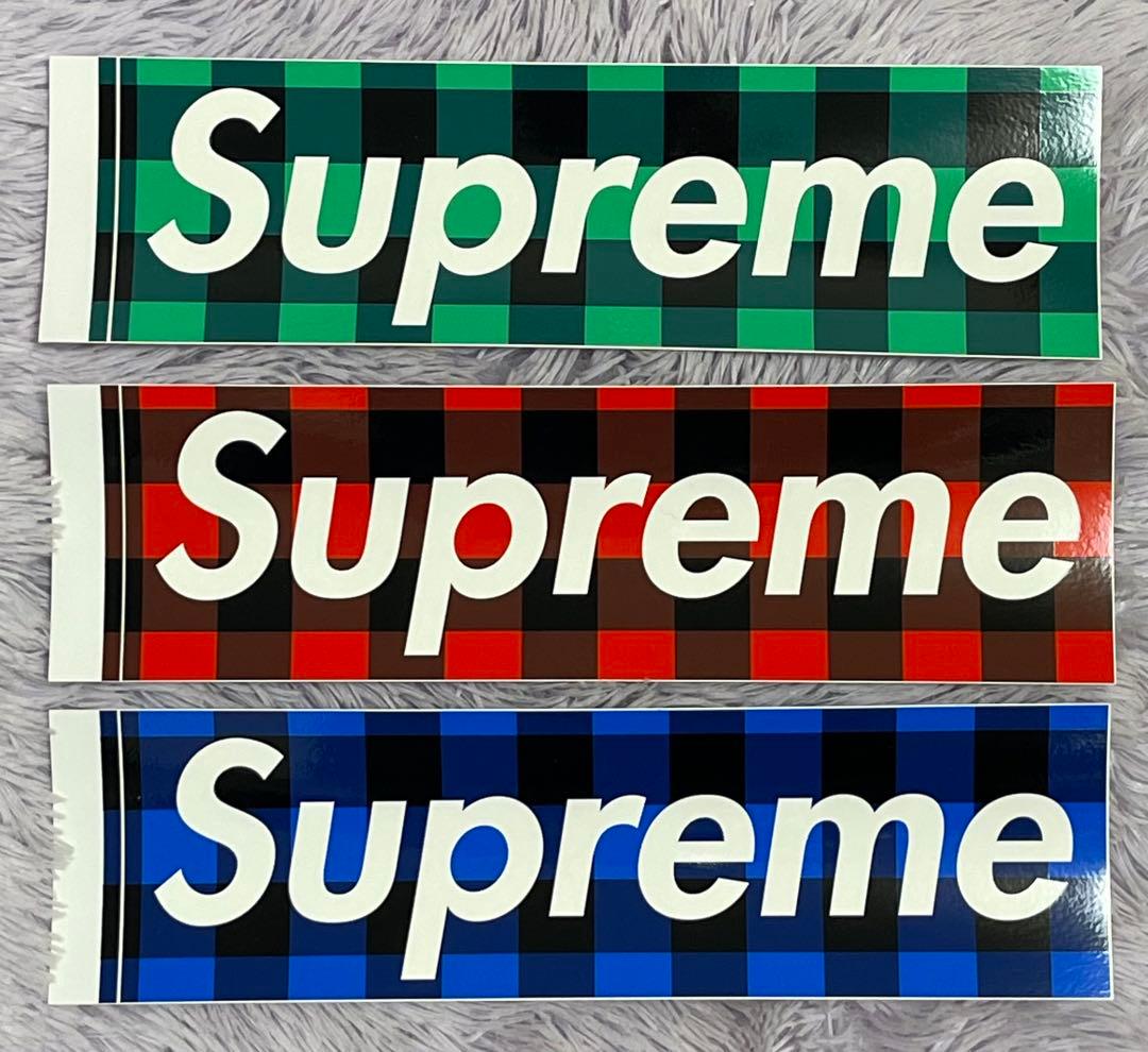 Supreme 07 Buffalo Check Box Logo ステッカー
