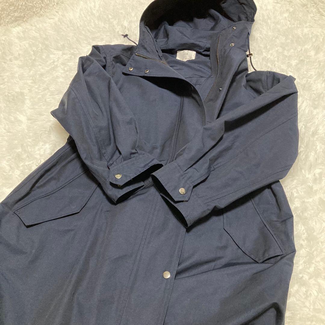 【美品】23区 46 コート ライトタッサーモッズコート ゆったり 体型カバー
