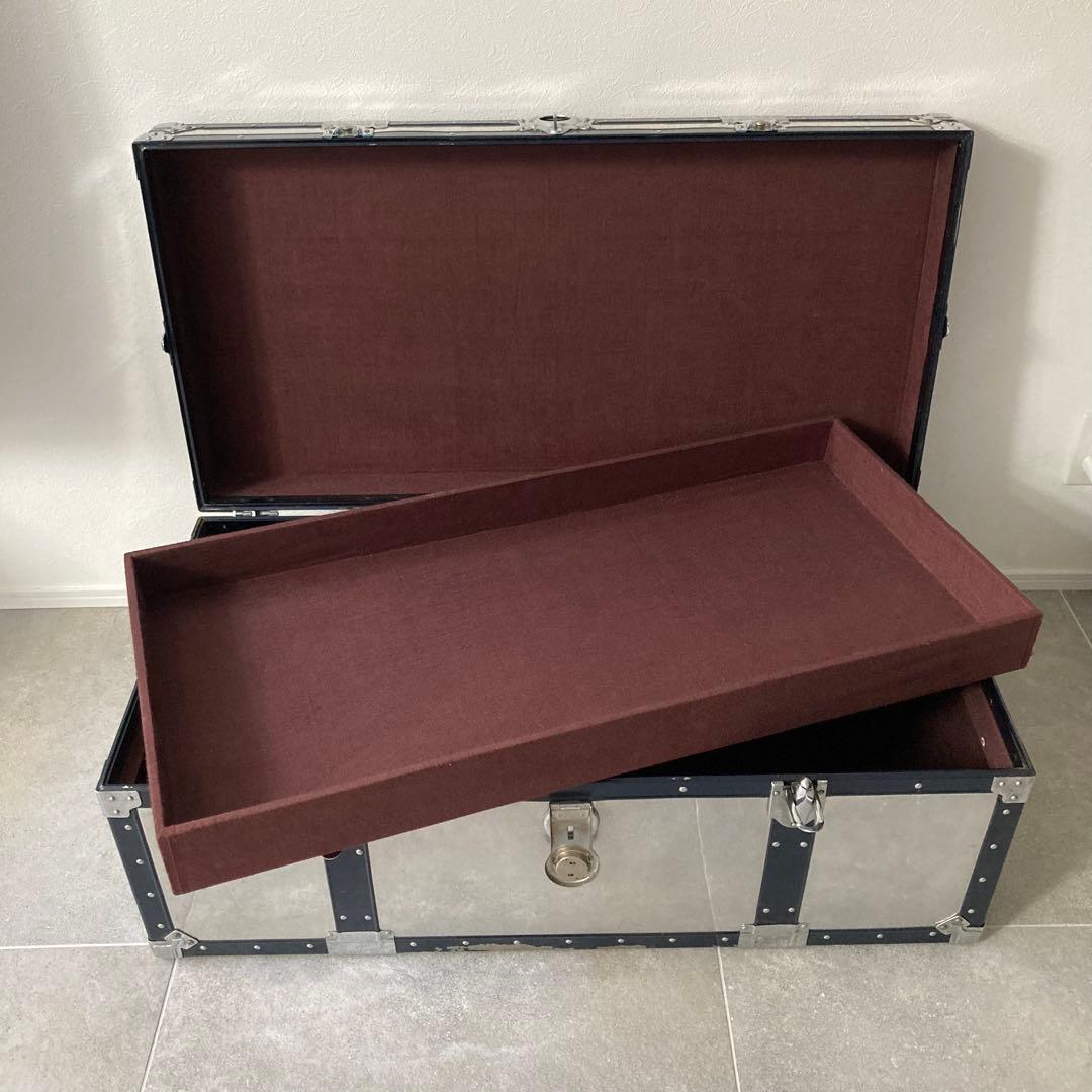 ヴィンテージ 大型トランク 船舶トランク インダストリアル 収納 ローテーブル