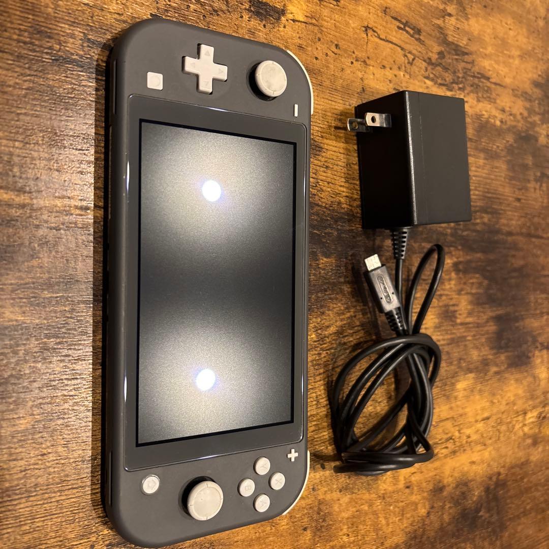 Nintendo Switch Lite グレー 本体 充電器付き　箱無