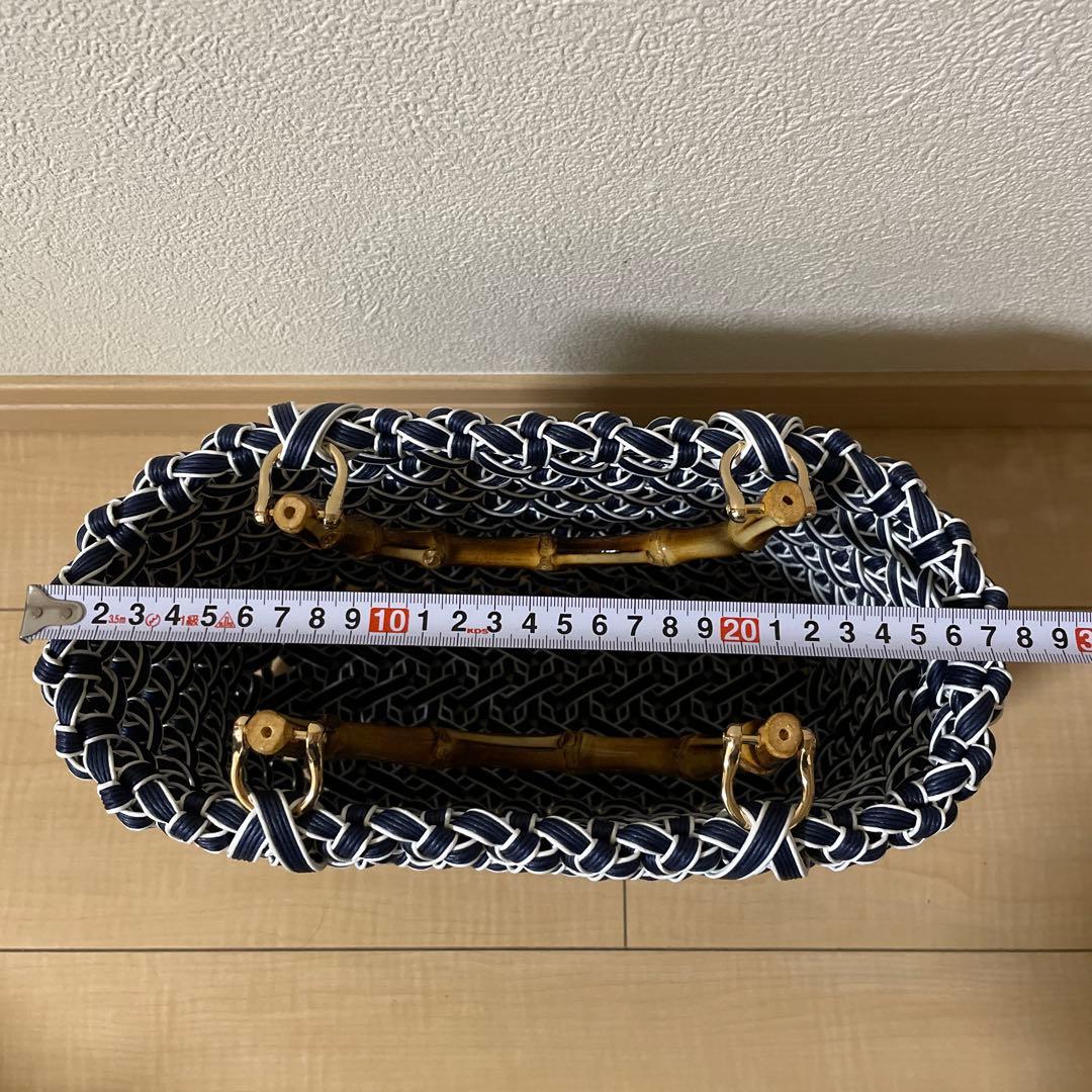 とわ　　花結び編みかごバッグ　3個セット