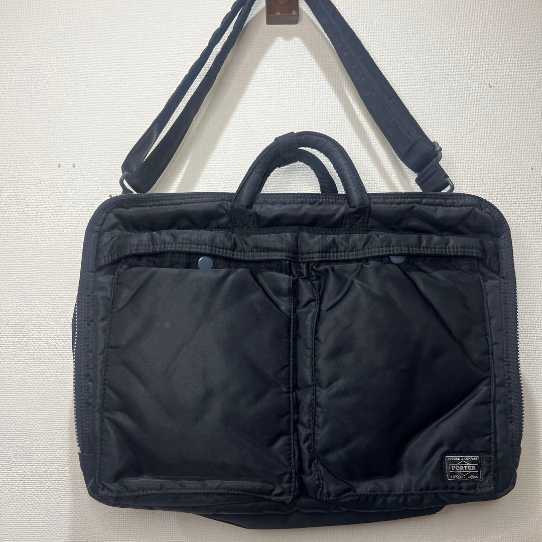 希少 ポーター タンカー 3way ブリーフケース リュック 2層 黒 ナイロン