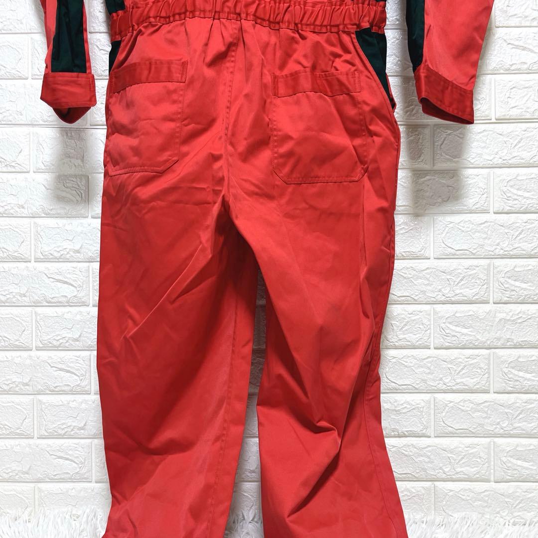 美品 スナップオン 3L オーバーオール 作業着 作業用 つなぎ レッド