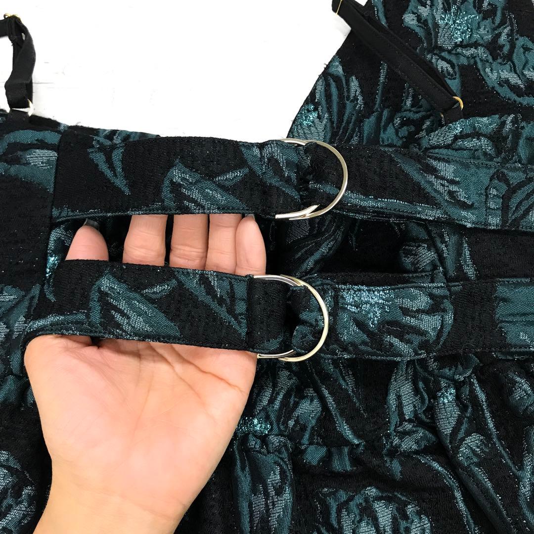 EBONY Camellia カメリアモチーフ　ジャガード織りビスチェ