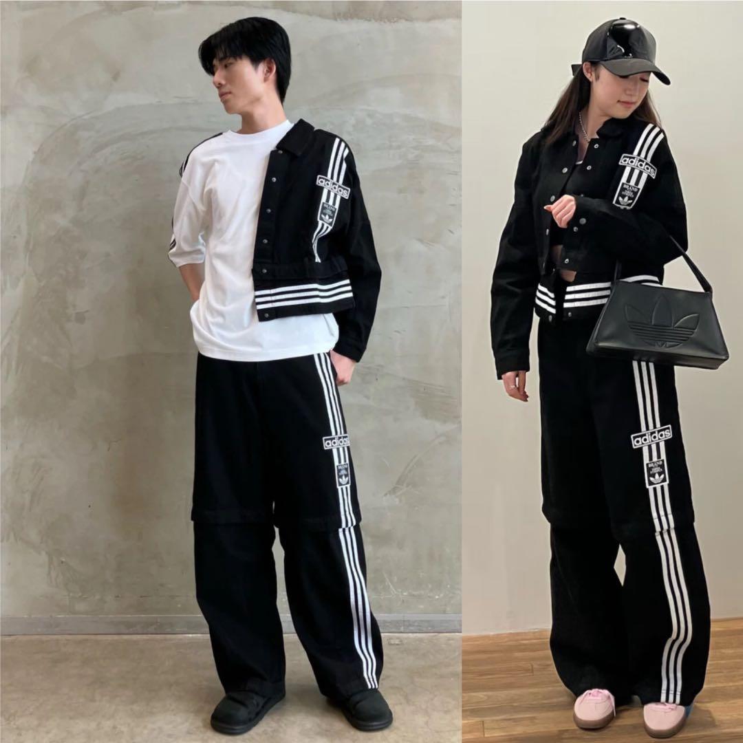 新品3XL⭐️adidasアディブレイク デニム 2-IN-1 トラックトップ 黒