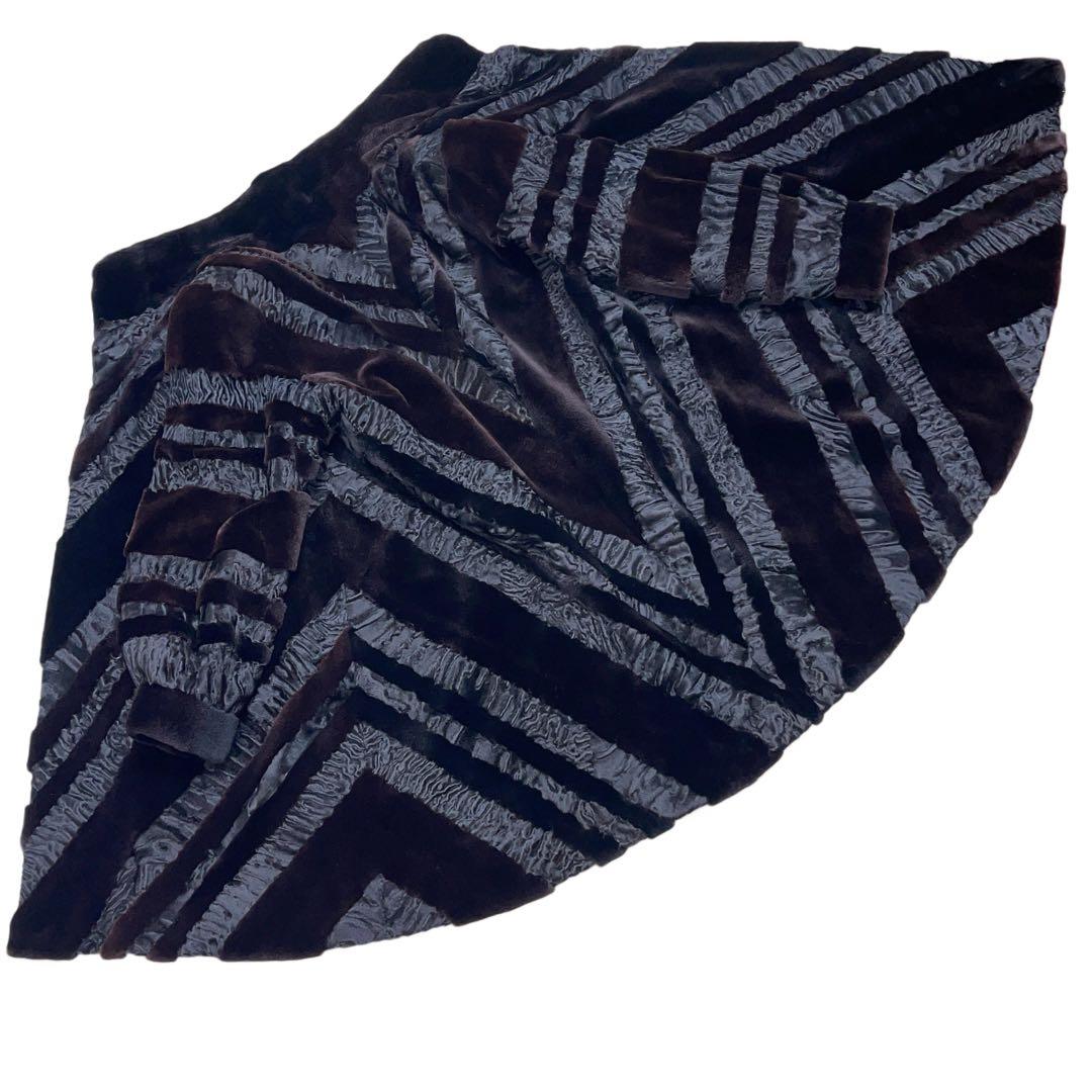 総丈89cm　裾周り192cm　ギラロッシュ　シェアードミンク　ファーコート