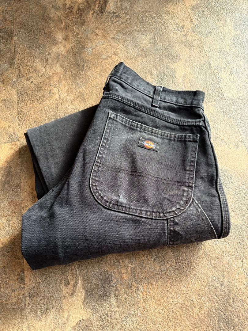 90s Dickies ディッキーズ ダックペインターパンツ ブラックフェード