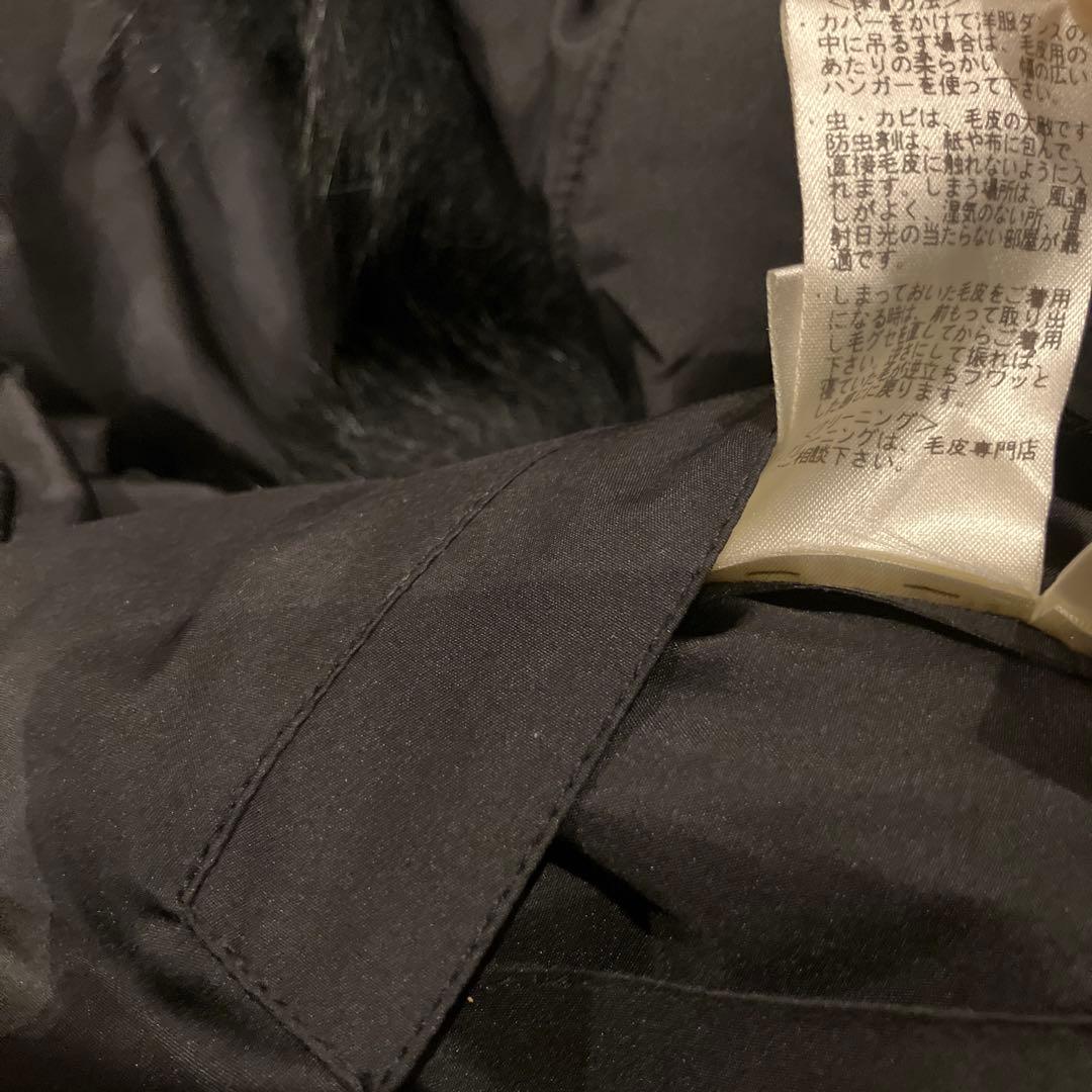 美品　総シルク&フォックスファー　リバーシブル　フード付きロングコート　高級感