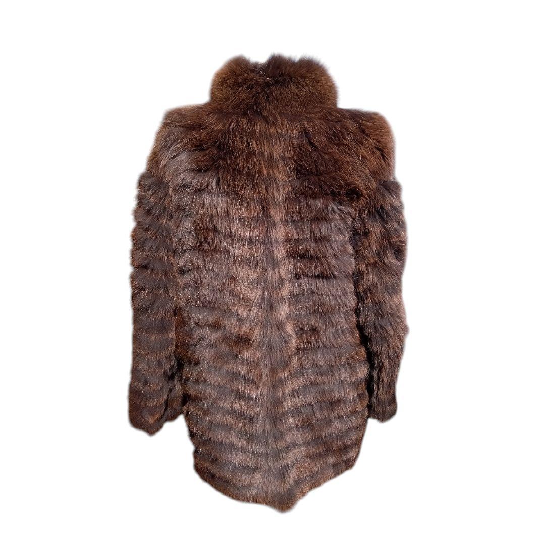 ★【極美品/最高級】SAGA FOX 銀サガ リアルファーコート茶11号 L相当