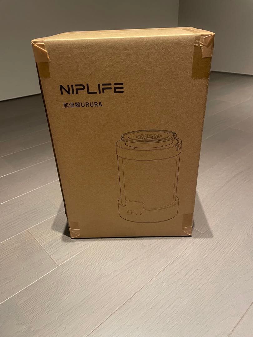 NIPLIFE URURA 加湿器 3L アロマ対応　スチーム式　ガラス加湿器