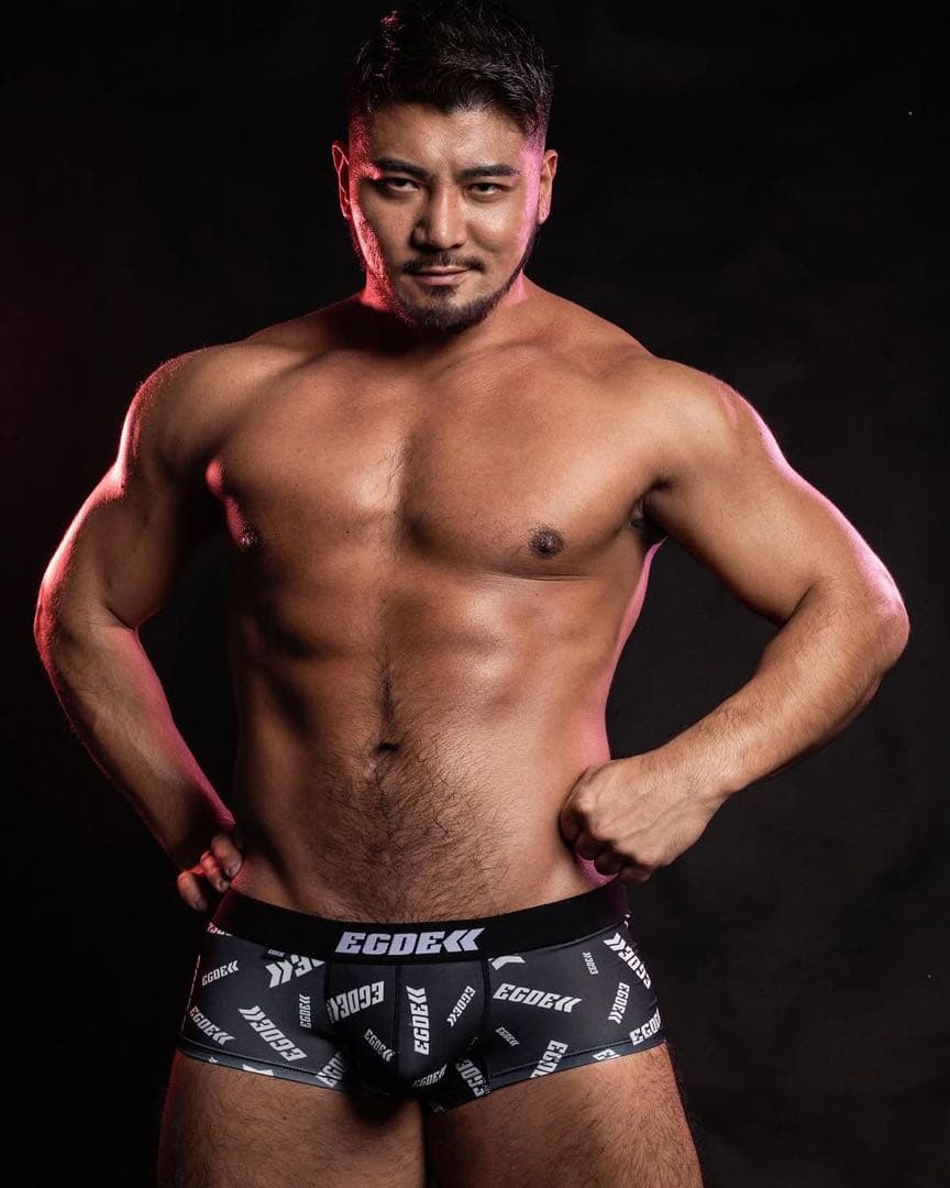 EGDE エッジ　ANIMA ボクサー　ローライズ　ロゴ　サポーター　M