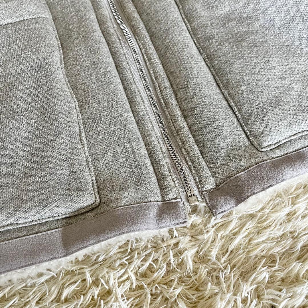 【美品】MACPHEE リバーシブル ボア&スウェットアウター グレー 36