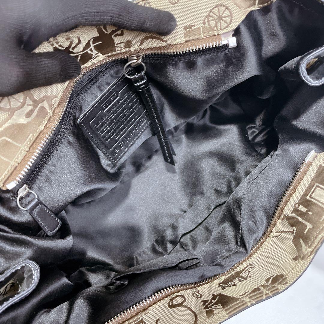極美品✨COACH ハンドバッグ ホース&キャリッジ プリーテッド SOHO