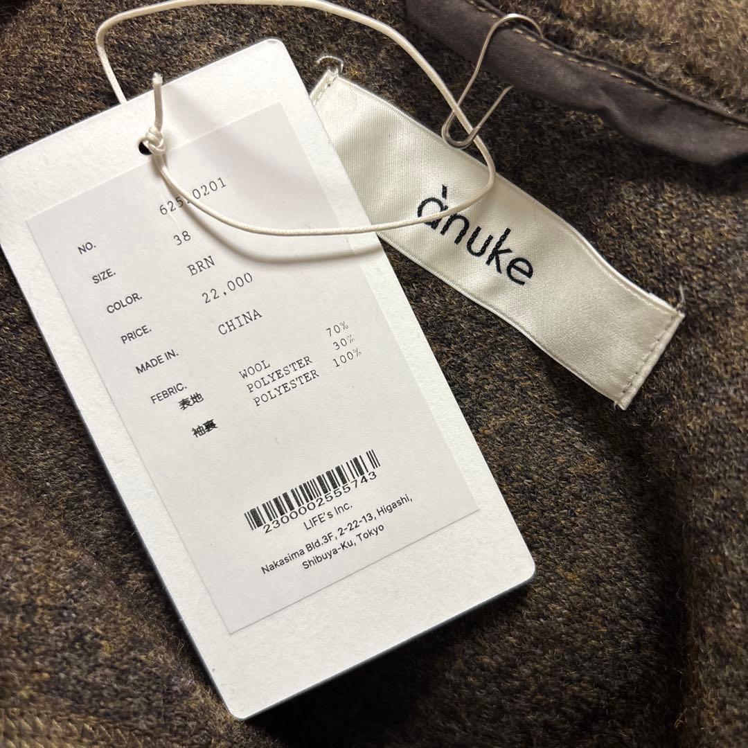 anuke アンヌーク　Sliver Zip Blouzon