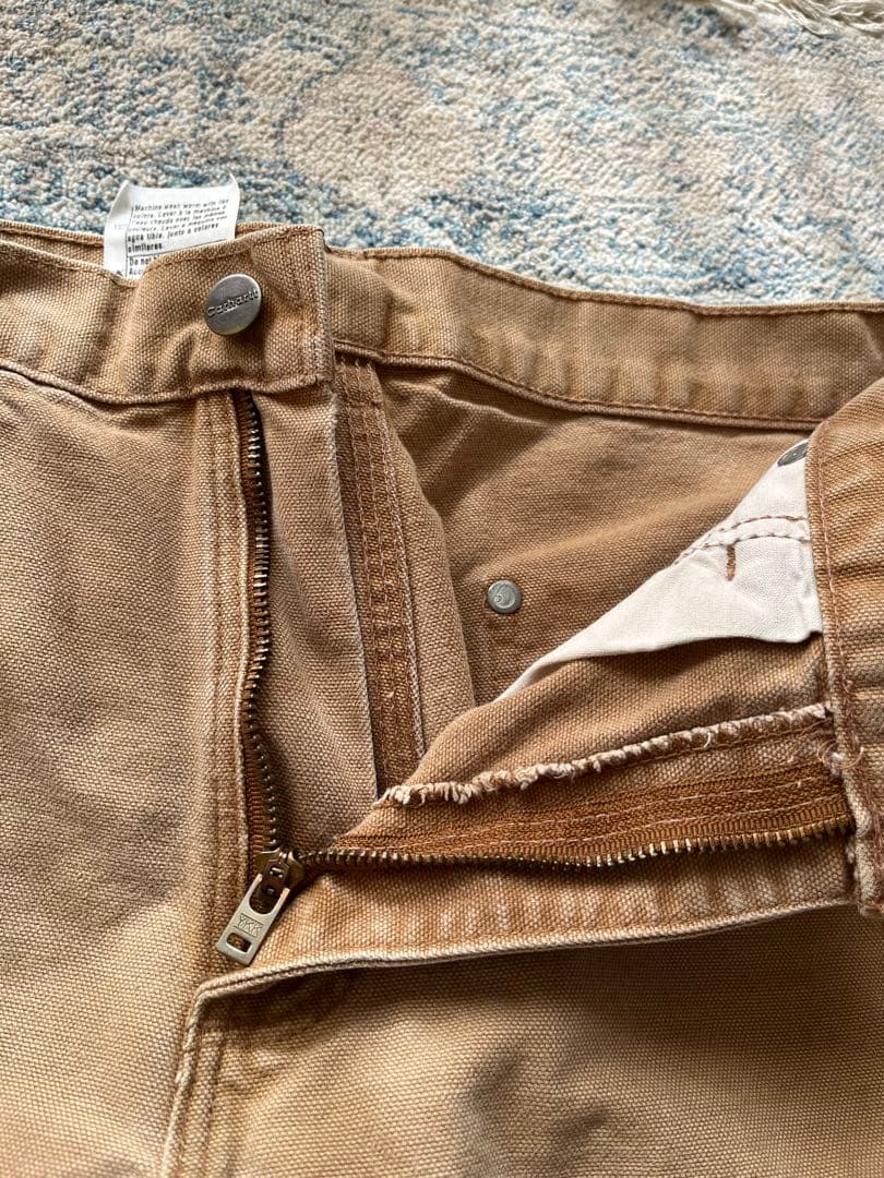 【美品】carhartt ダブルニー W30 L30ブラウン