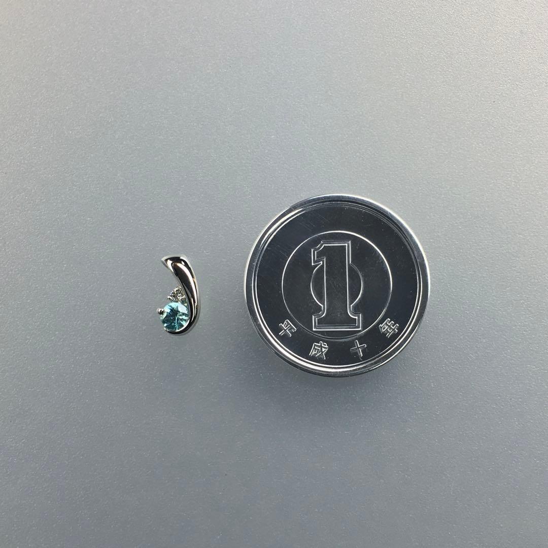 Pt950 パライバトルマリン プチペンダント【製品鑑別書付】