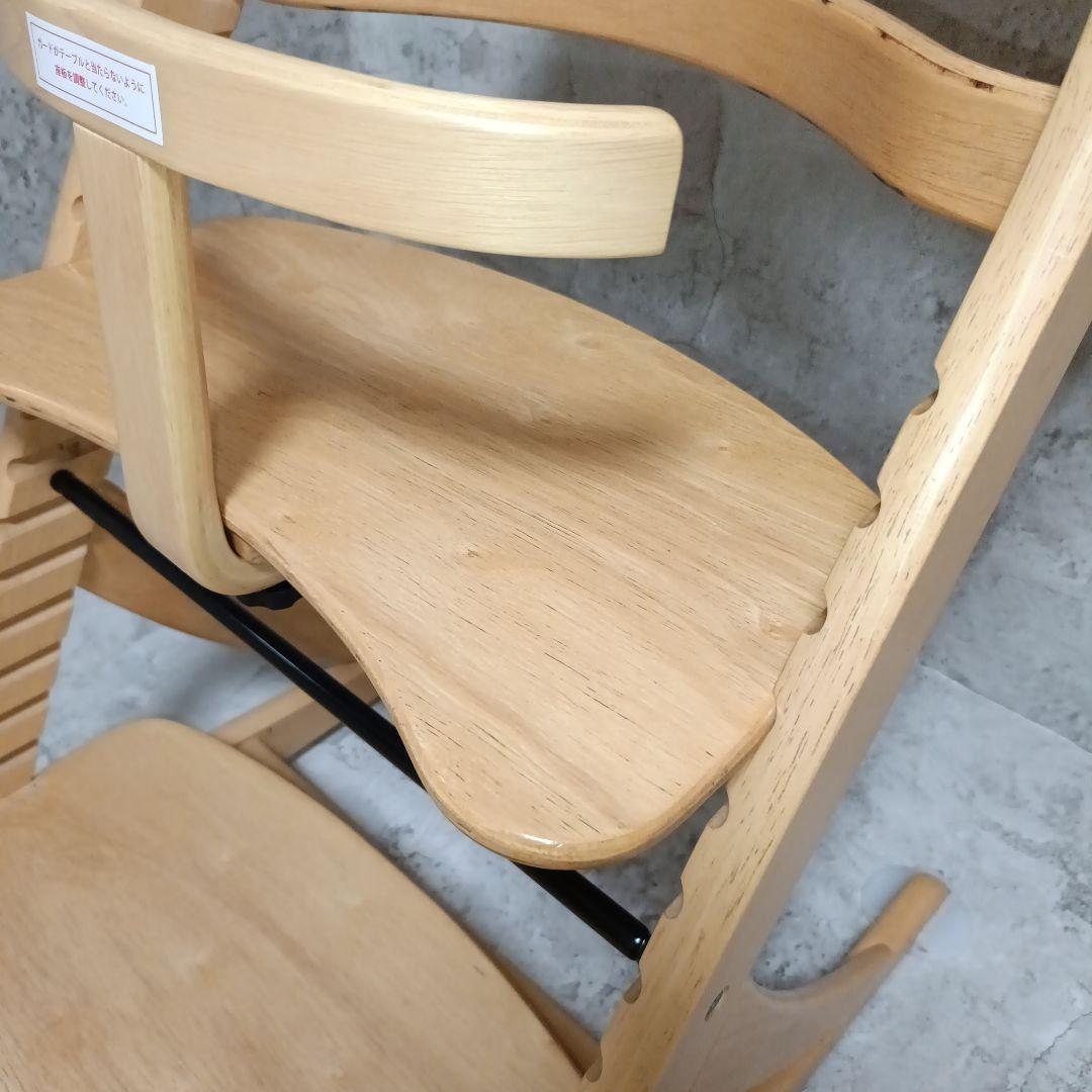 【美品】大和屋 すくすくチェア イーエヌ テーブル&ガード ナチュラル