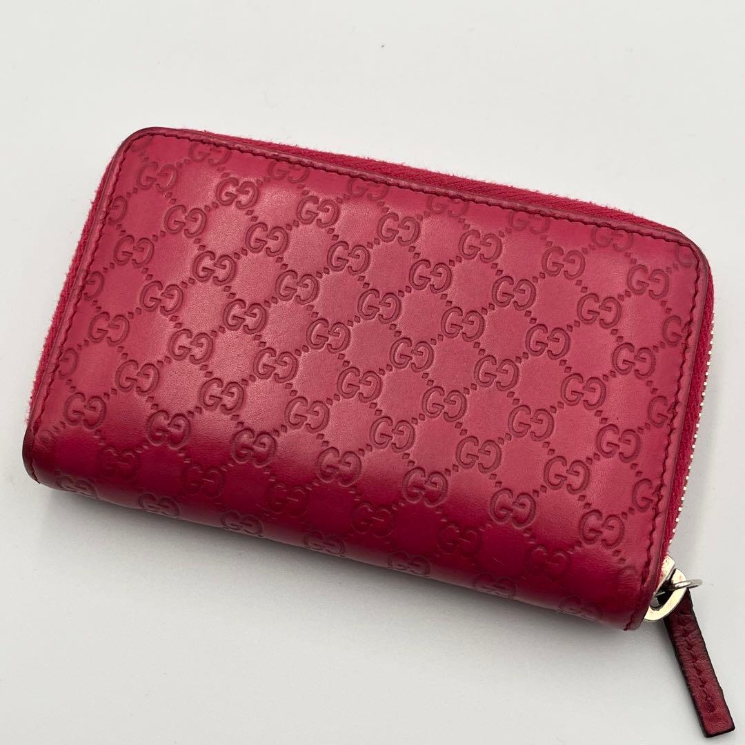 グッチ パース 小銭 カード入れ マイクロシマ ピンク