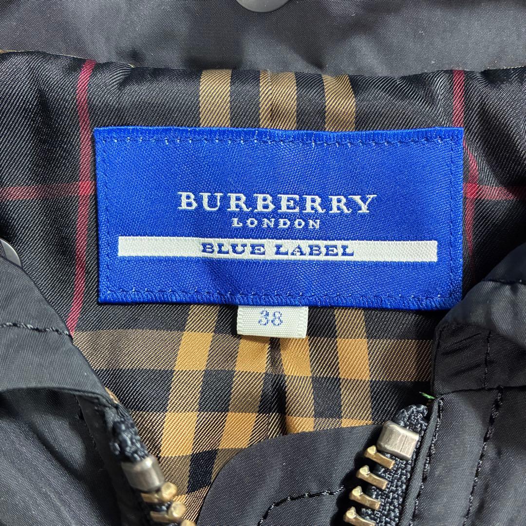 最終価格✨バーバリーブルーレーベル フーデット ブルゾン ノバチェック ファー付