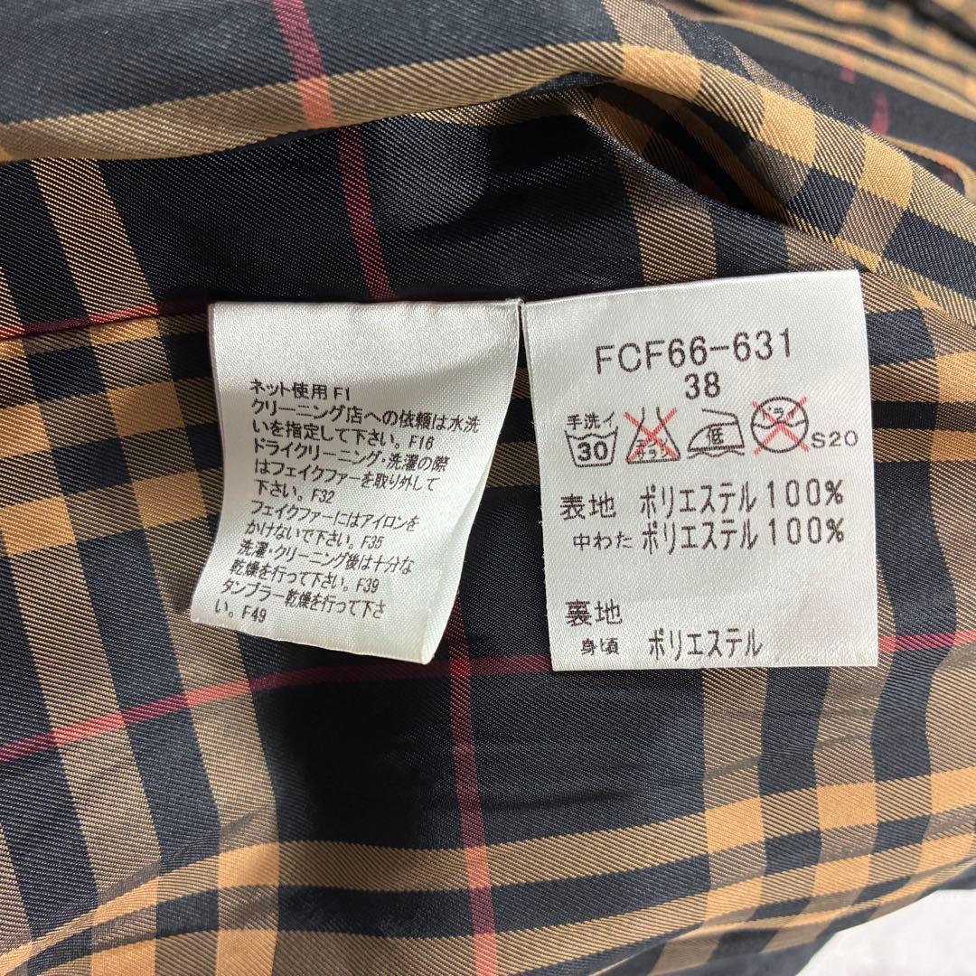 最終価格✨バーバリーブルーレーベル フーデット ブルゾン ノバチェック ファー付