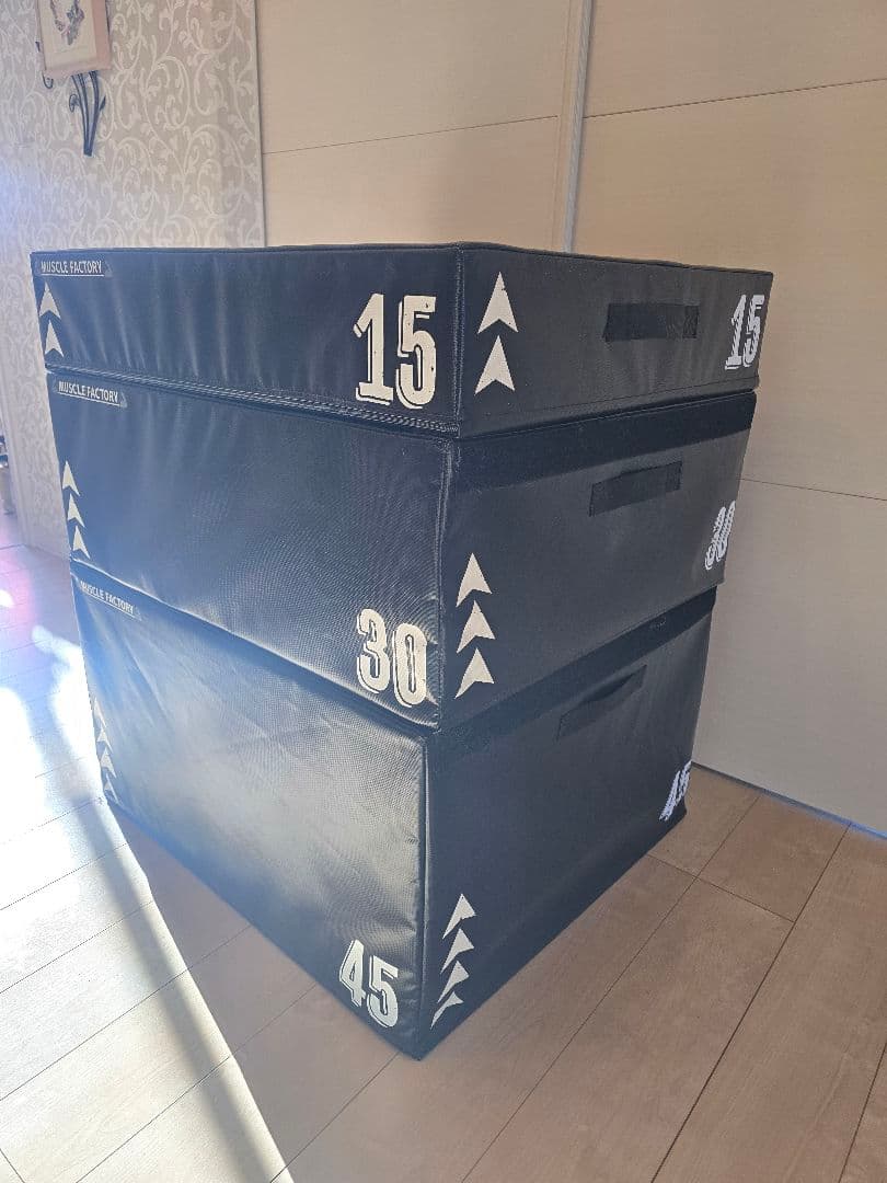 千葉県発！プライオボックス ジャンプ台15㎝30㎝45㎝3個セットジョイント可