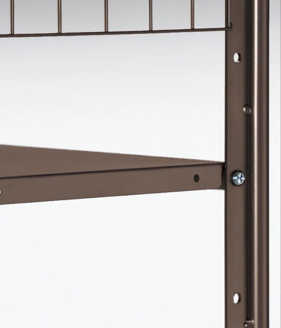 ピアノ上収納 頑丈スチールラック白 103～160㌢ 突っ張り 可動式伸縮ラック