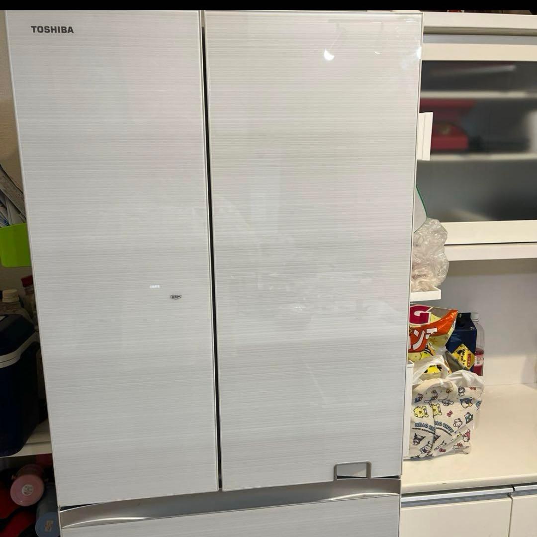 美品　東芝 508L 冷蔵庫 説明書付き　タッチオープン　大型冷蔵庫