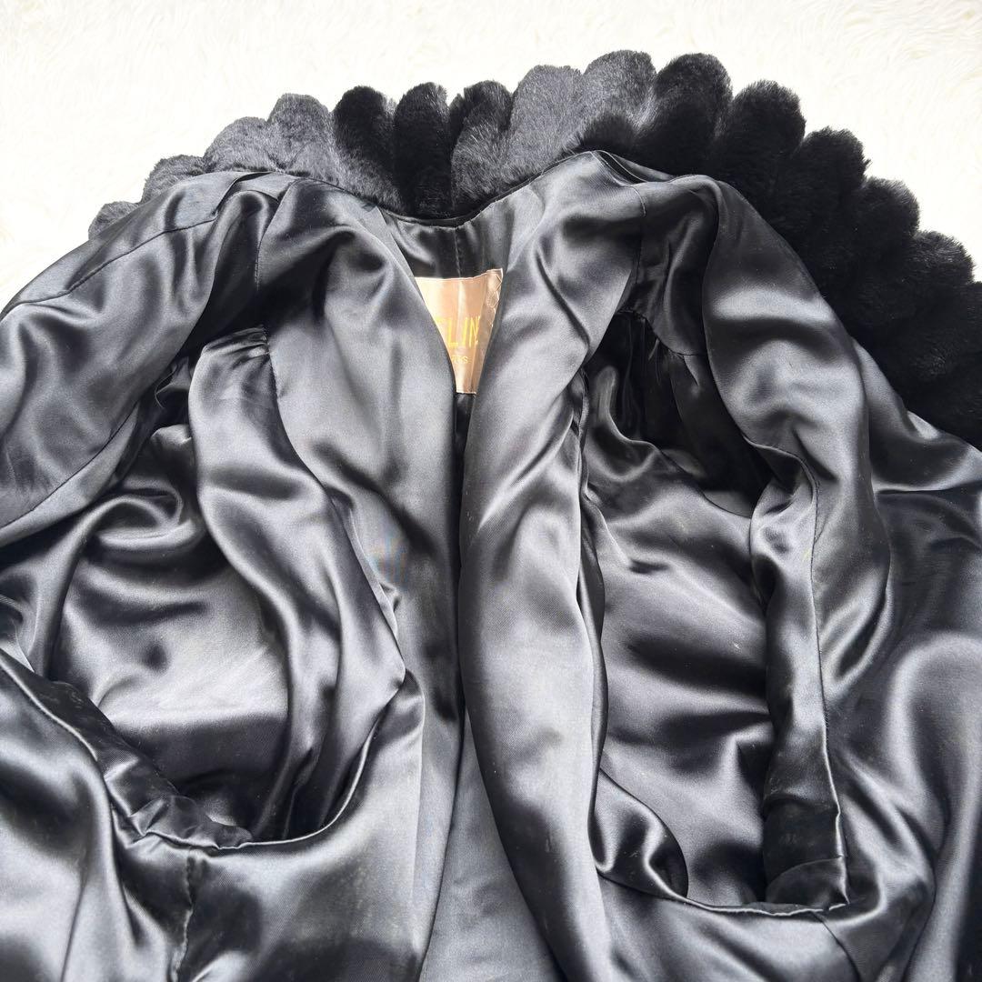 セリーヌ シェアードミンク ロングコート リアルファー 染めミンク XL相当