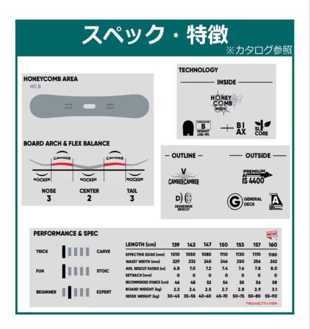 FNTC TNT R 24-25 143cm ベージュ　グラトリ　スノボ