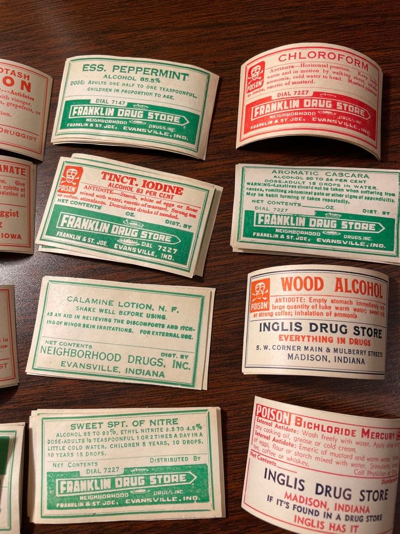 海外　ファーマシーラベル　45種　61枚✖️2