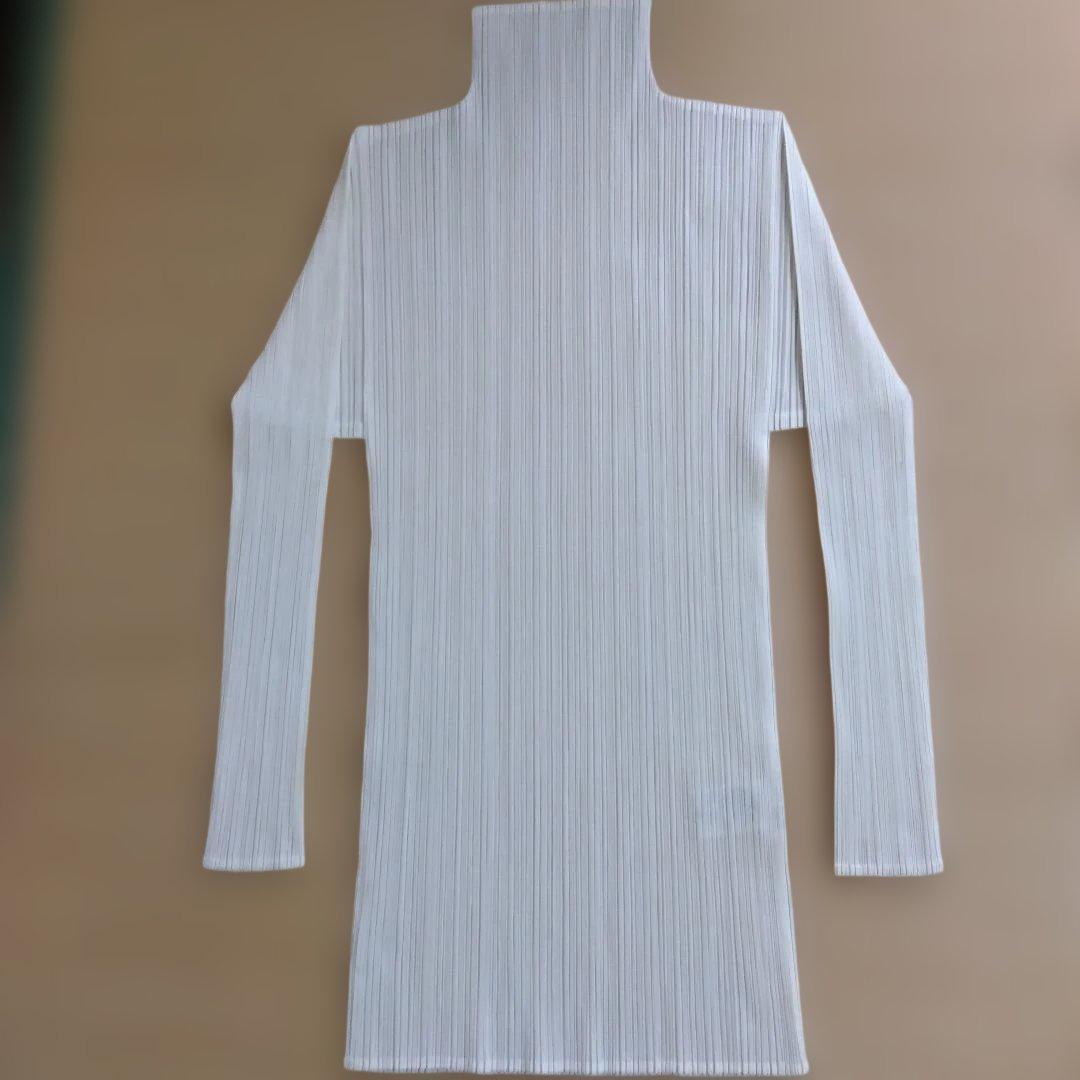 プリーツプリーズハイネックトップス