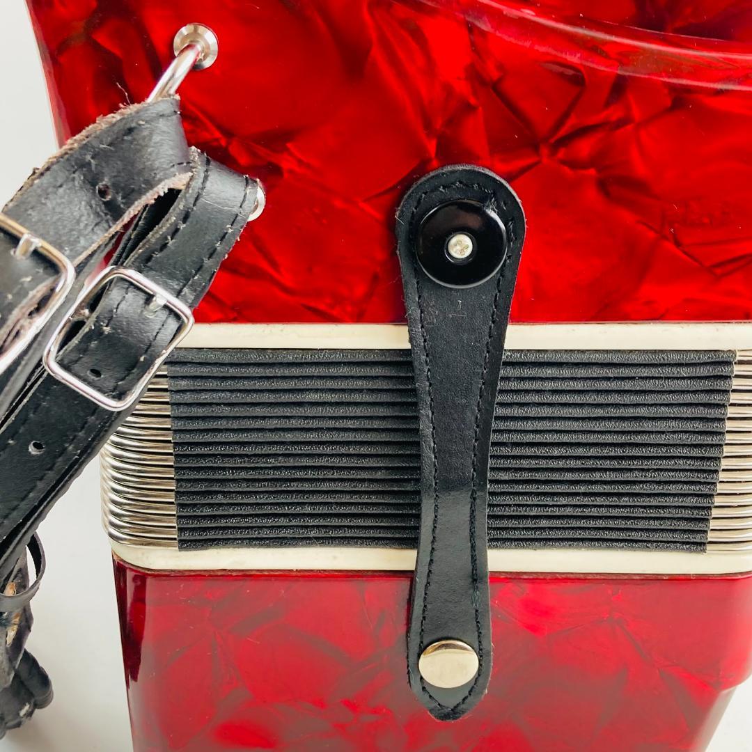 美品 BAILE アコーディオン M2019 30鍵 24ベース 赤 ケース付