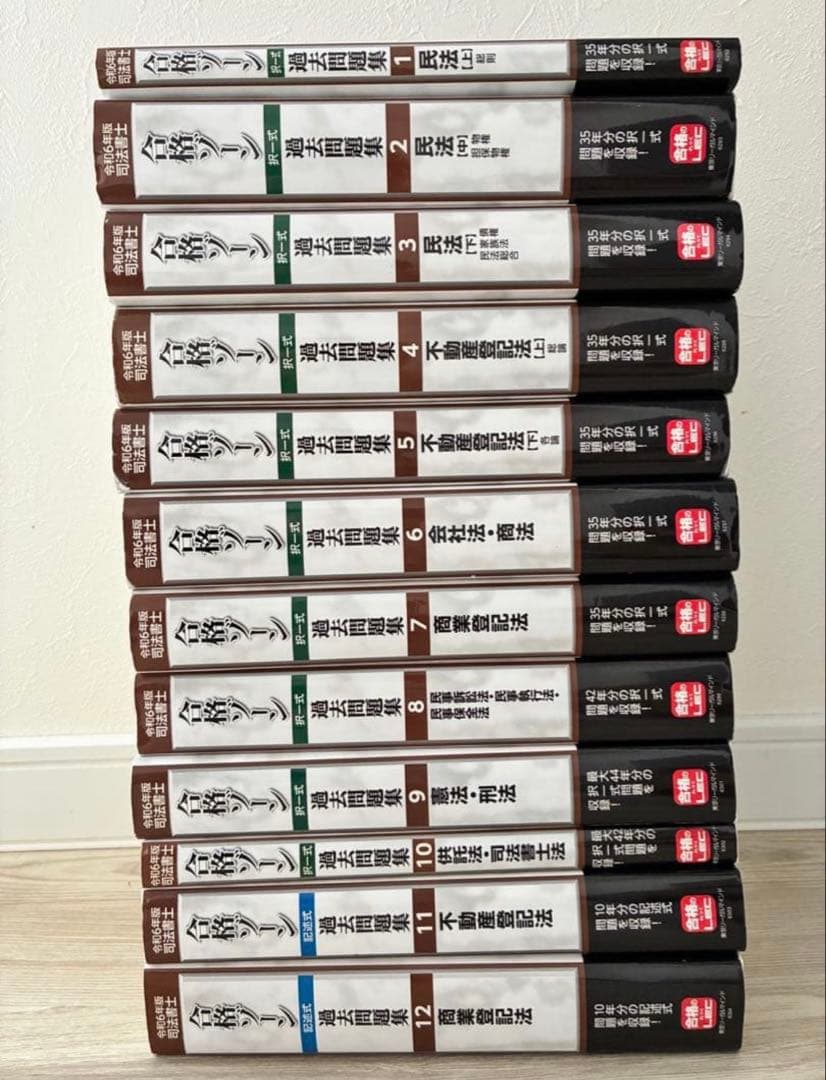 司法書士　合格ゾーン　択一式・記述式過去問題集　令和6年度版　全巻セット