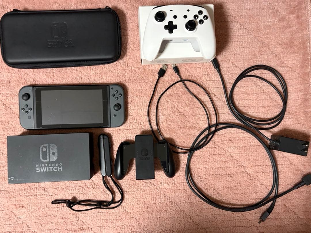 Nintendo Switch 本体+背面付きコントローラー+付属品　箱無し