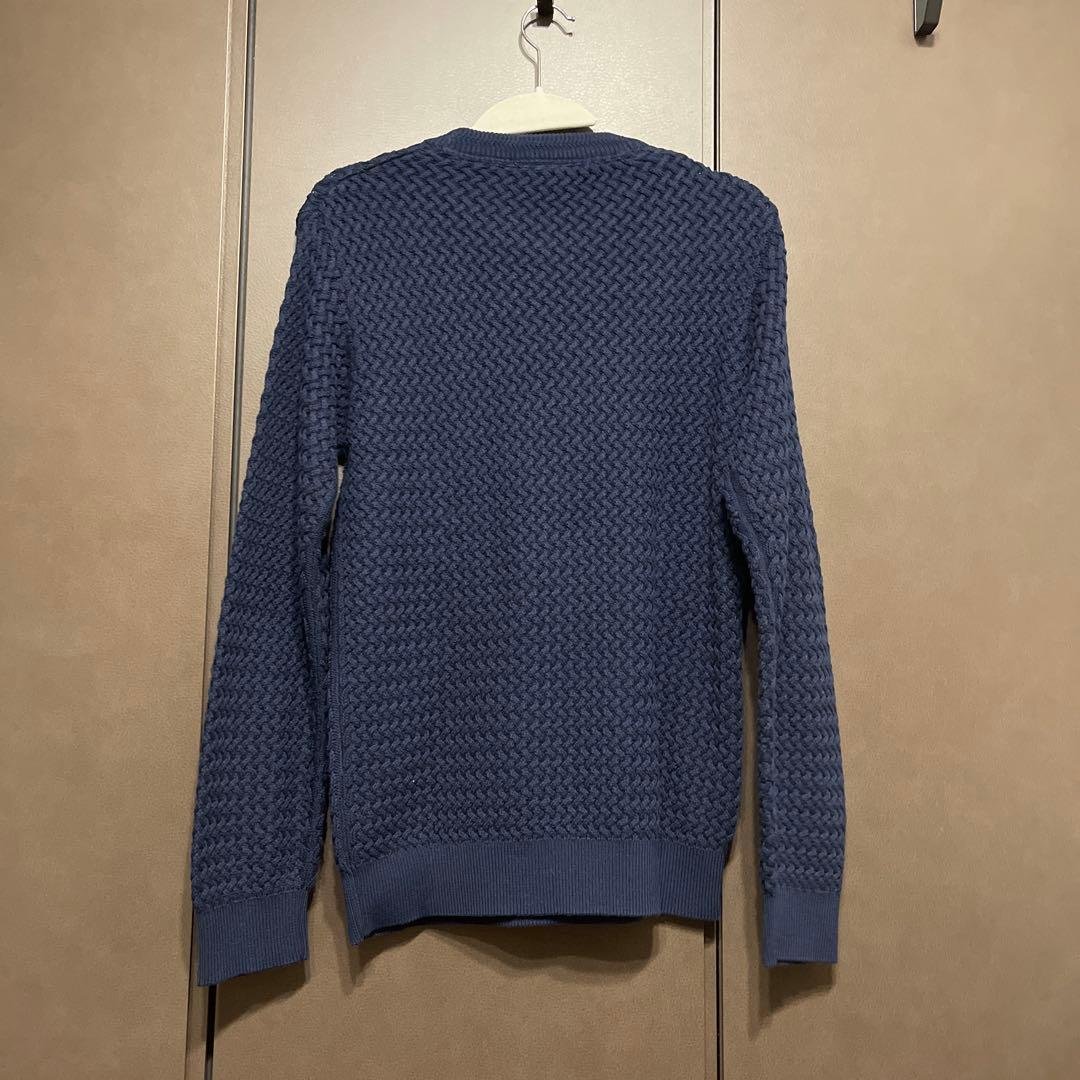 新品✨ラコステ　ローゲージバスケット編みニットクルーネックセーター　ネイビー　S