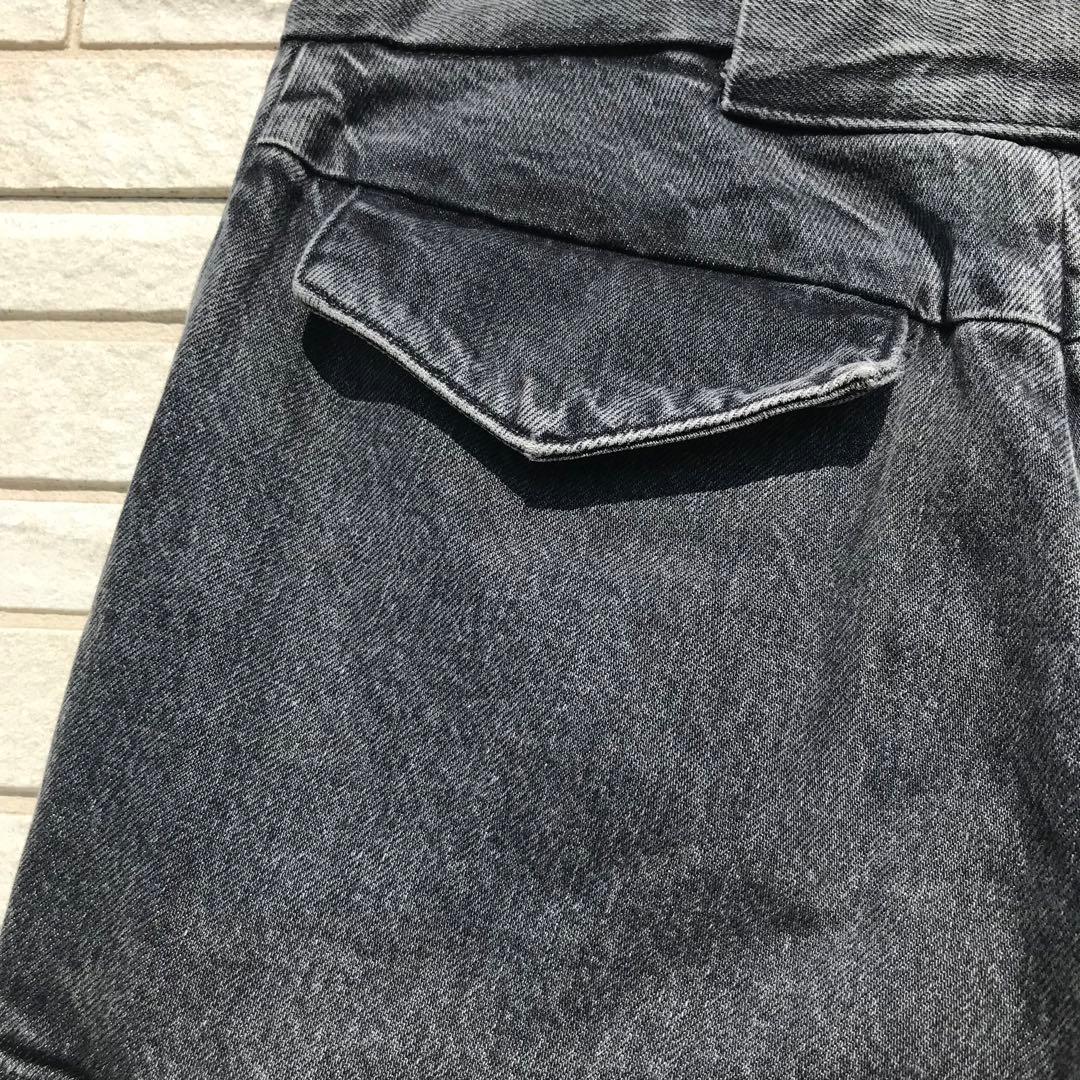 コミッション　カーゴパンツ　28　ブラック　デニム