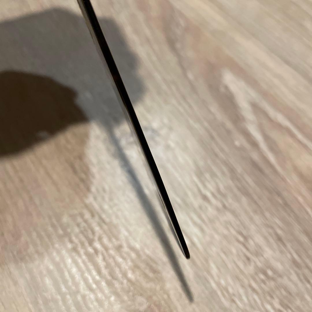 【新品・未使用】本鼈甲　角度櫛　18目　幸保　手付き　仕上げクシ　理容