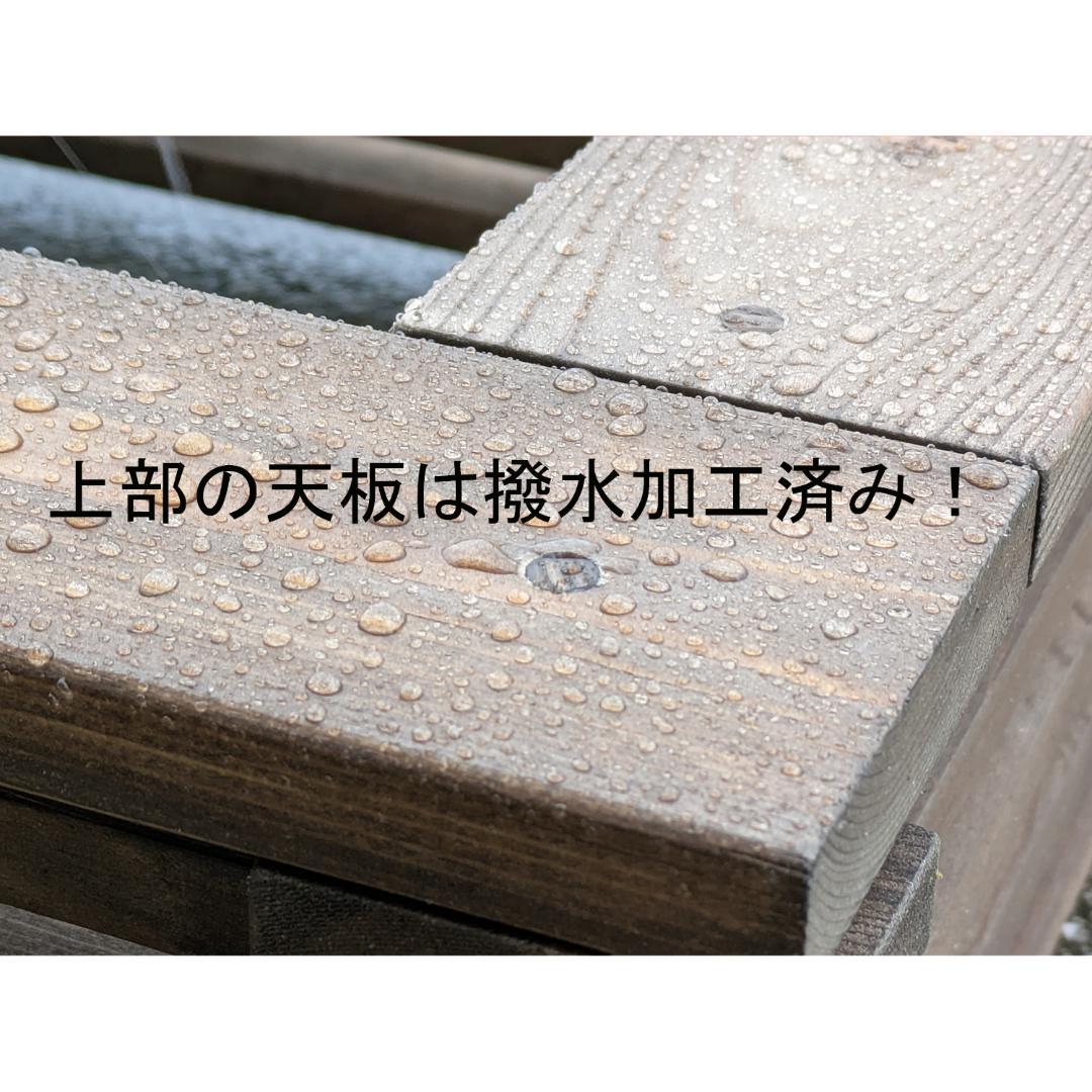 ビオトープ 40Ｌ　トロ舟木枠セット（フラット防鳥網付き）　メダカ・金魚飼育用
