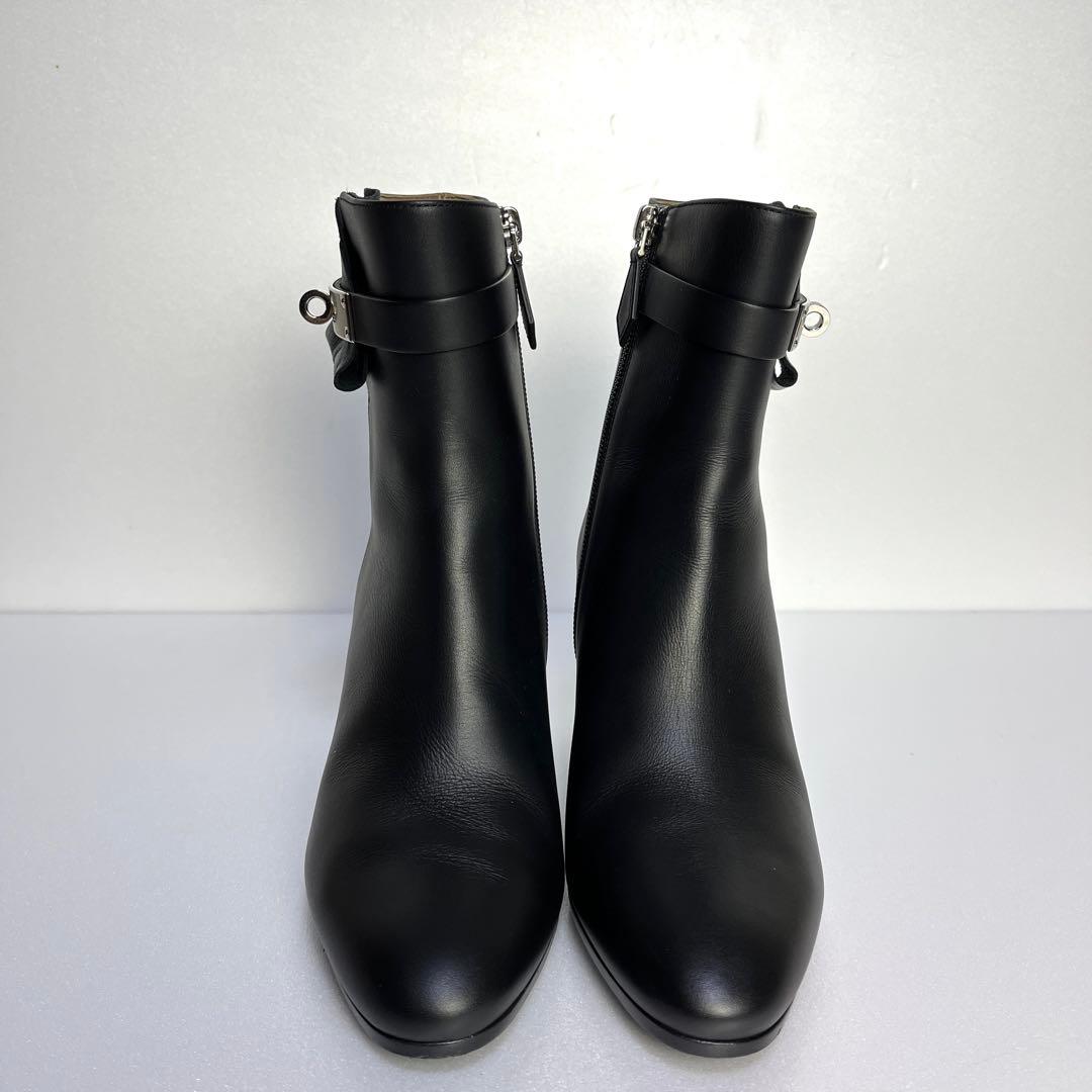 36.5 エルメス サンジェルマン ショートブーツ　黒 レザー　23.5