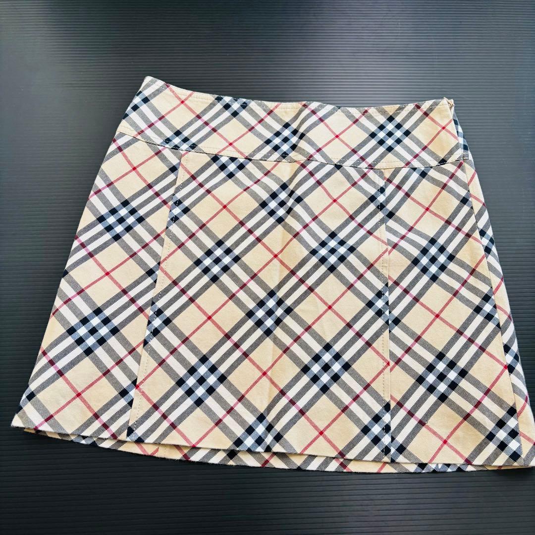 バーバリーブルーレーベル　ノバチェック　ミニスカート