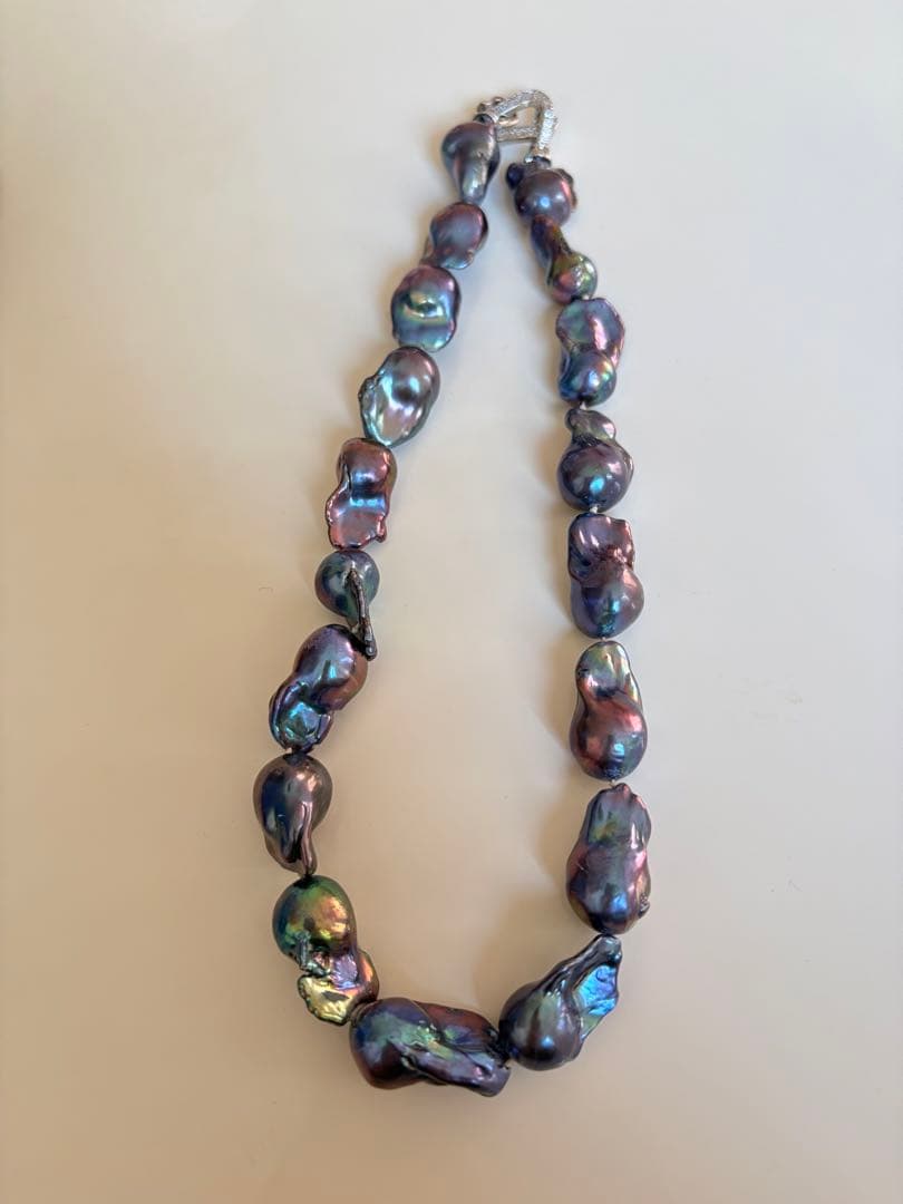 バロックネックレス、黒、グーリン系真珠,最終値下げ