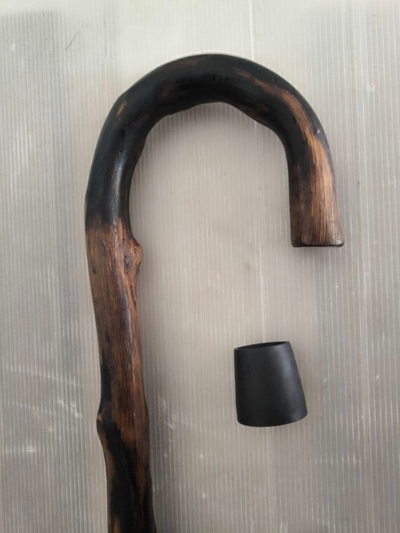 自然木杖 ゴムキャップ付き