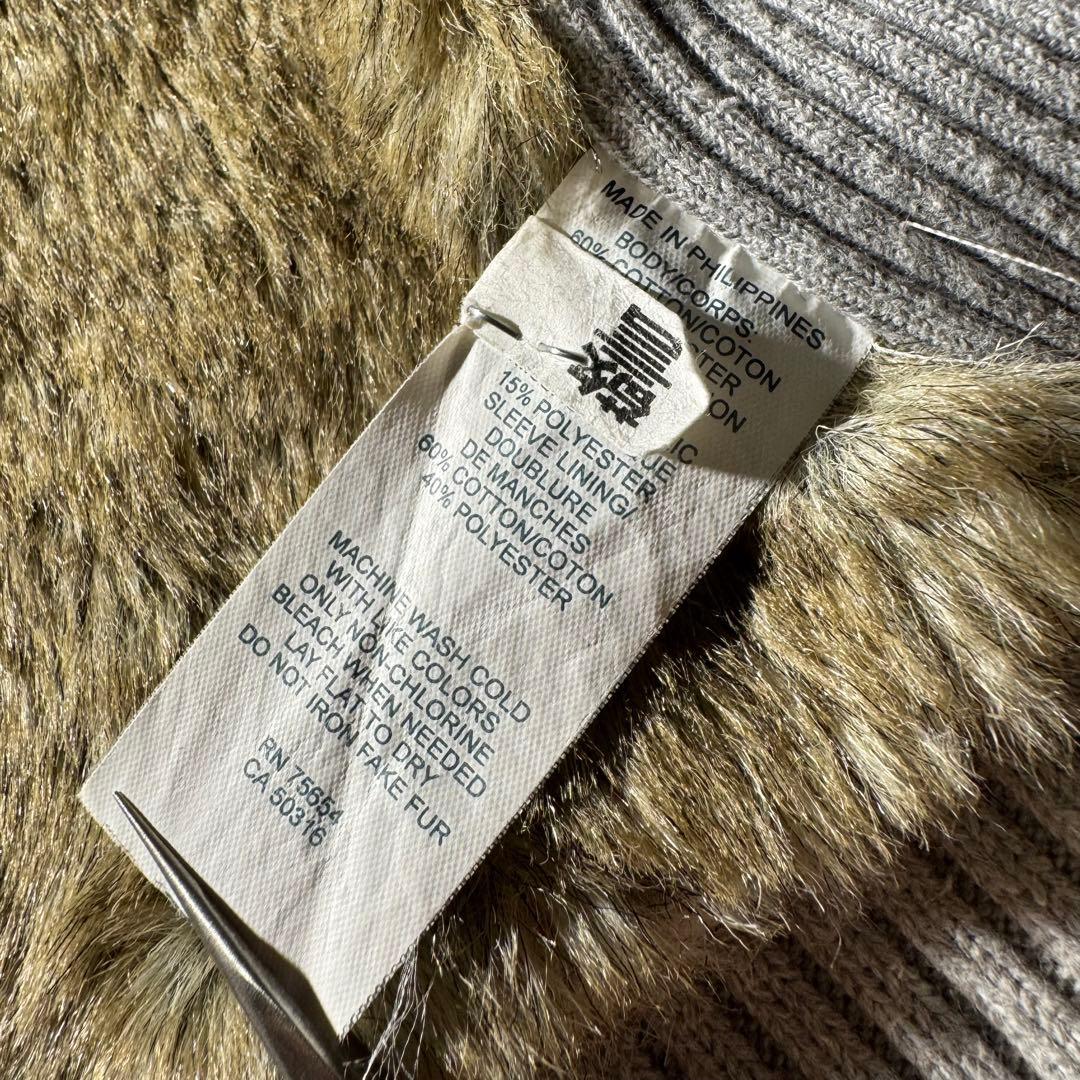 00s A&F fur double zip hoodie y2k 平成