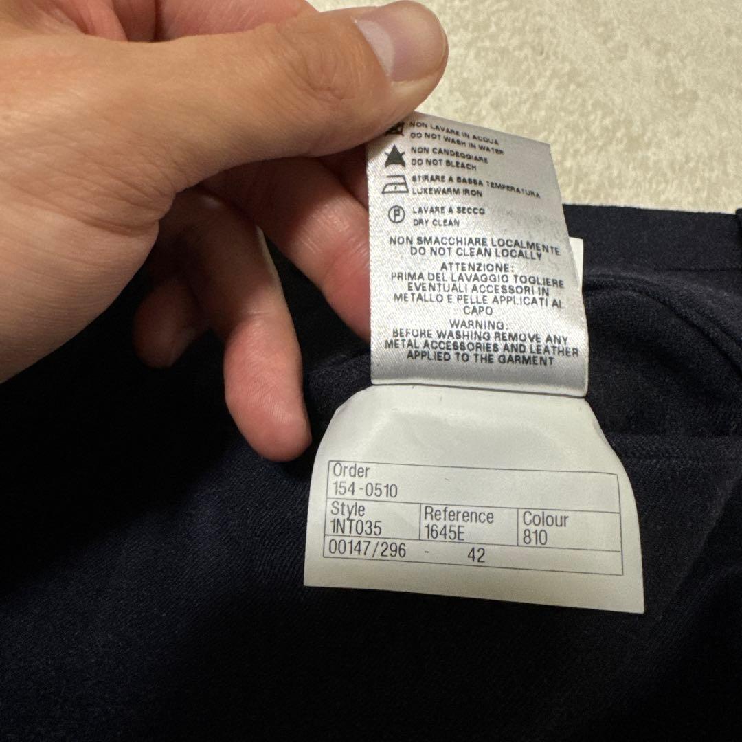 33 未使用　秋冬　インコテックス　ウール　ネイビー　42 XS