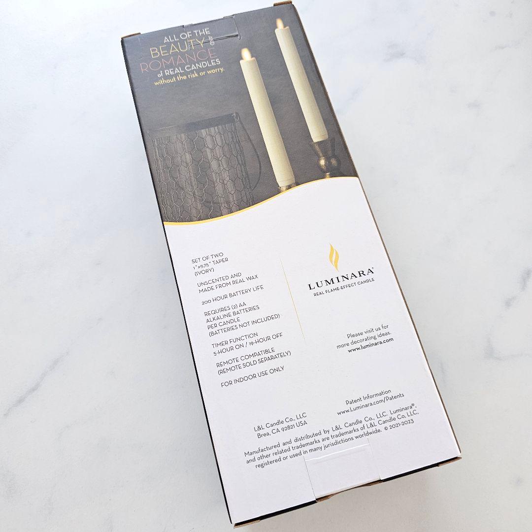 テーパーキャンドル ルミナラ LUMINARA LED キャンドル リアル 2本